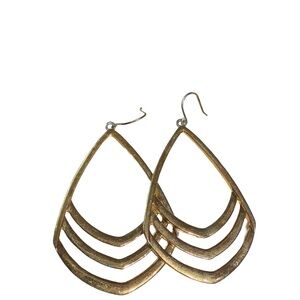 Gold‎ layered teardrop earrings